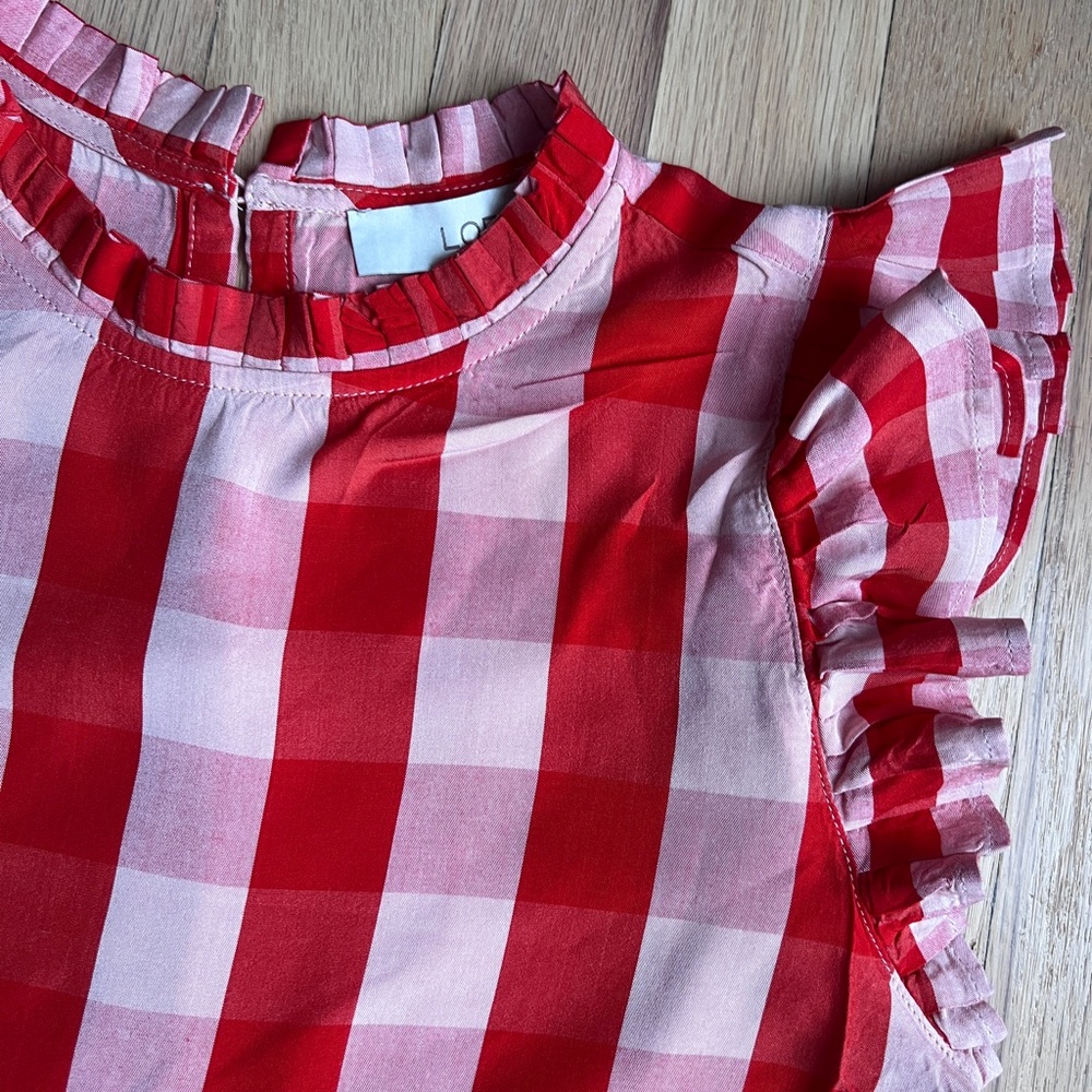 LOFT Ruffle moc neck top - Picture 5 of 11